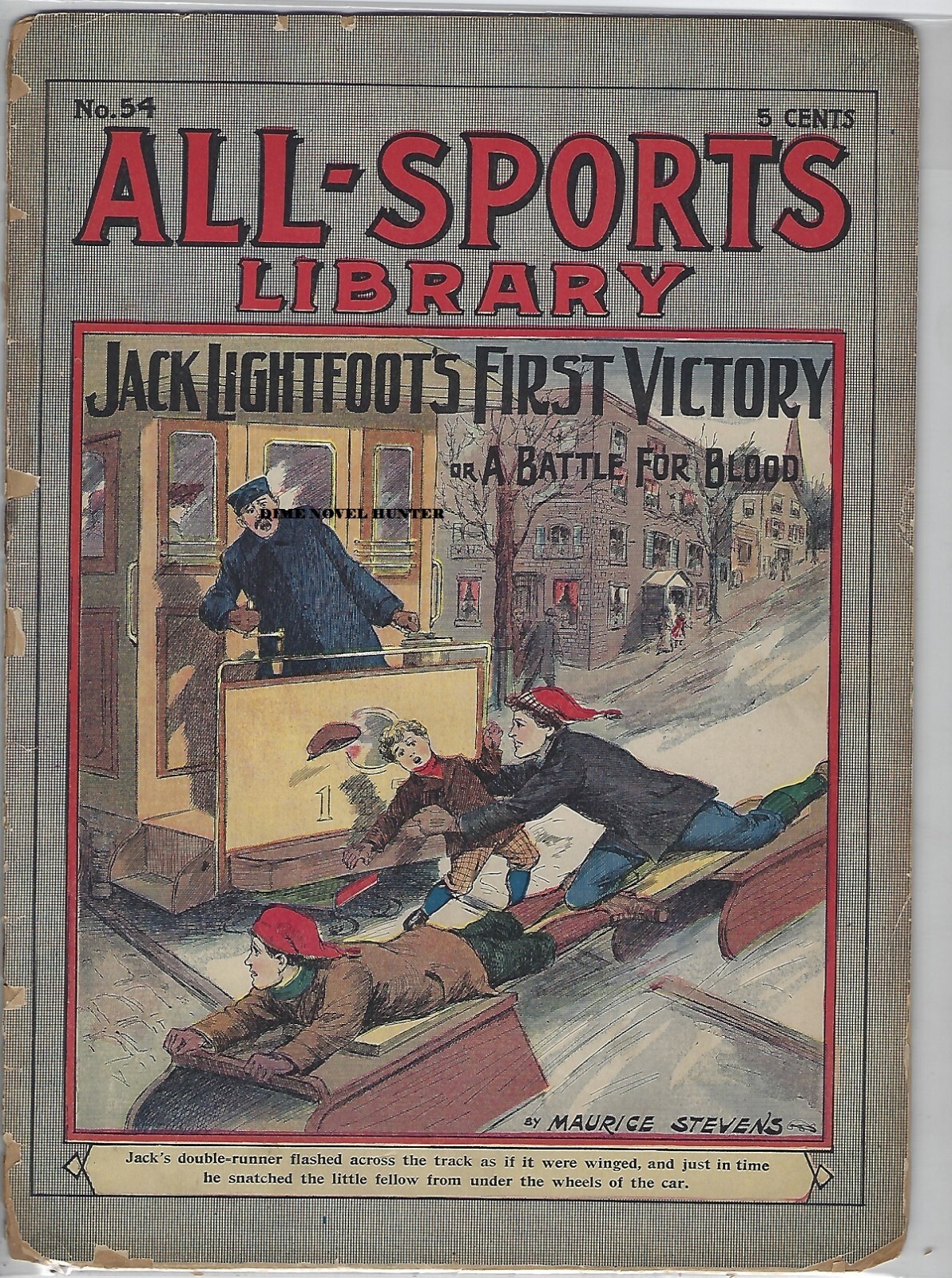 1906 ALL-SPORTS LIBRARY #54 SCARCE SPORTS SLEDDING  STREET AND SMITH DIME NOVEL