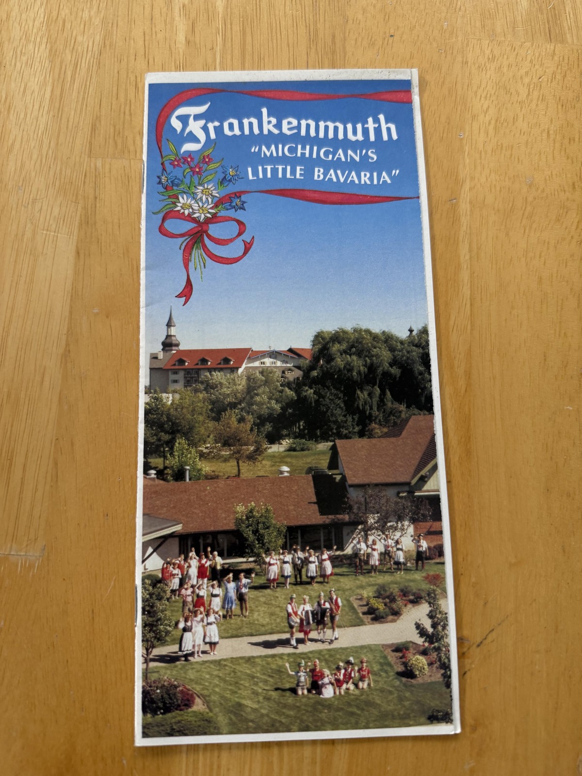 Vintage 1996 Frankenmuth Michigan Little Bavaria City Map Guide Folded Brochure