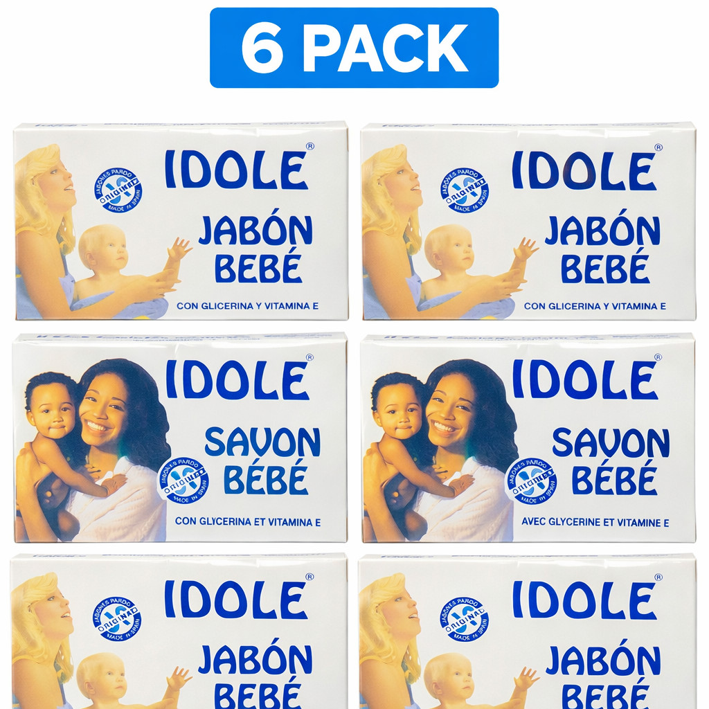 Idole Baby Soap with Glycerin and Vitamin E 75 g each - 6 Pack