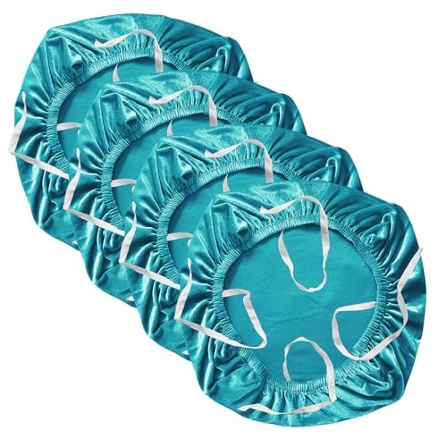  Velvet Chair Seat Cusion Covers for 1.96-18.89 Inch Office 4 Lake Blue
