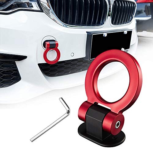  Tow Hook Kit Car Decorations Sticker Car Decor Bumper for Auto Exterior Red