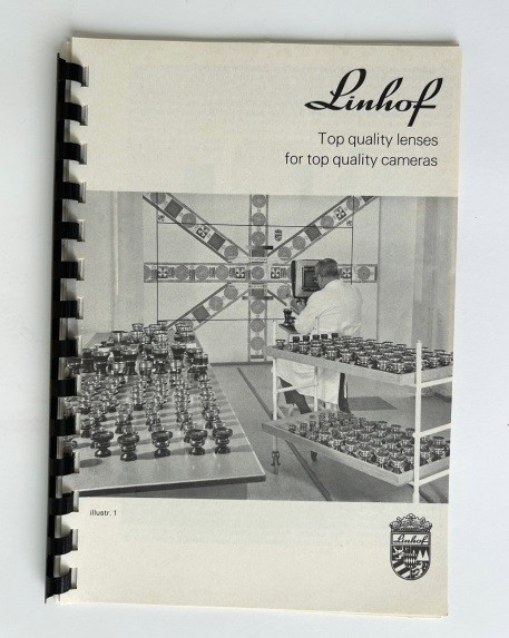 Linhof Catalog Pages: Professional Lenses Film Holders Camera Backs Finders 1976