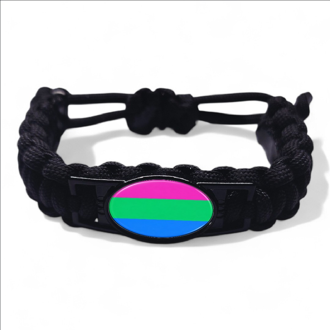 Polysexual Flag Adjustable Charm Bracelet For Men And Women