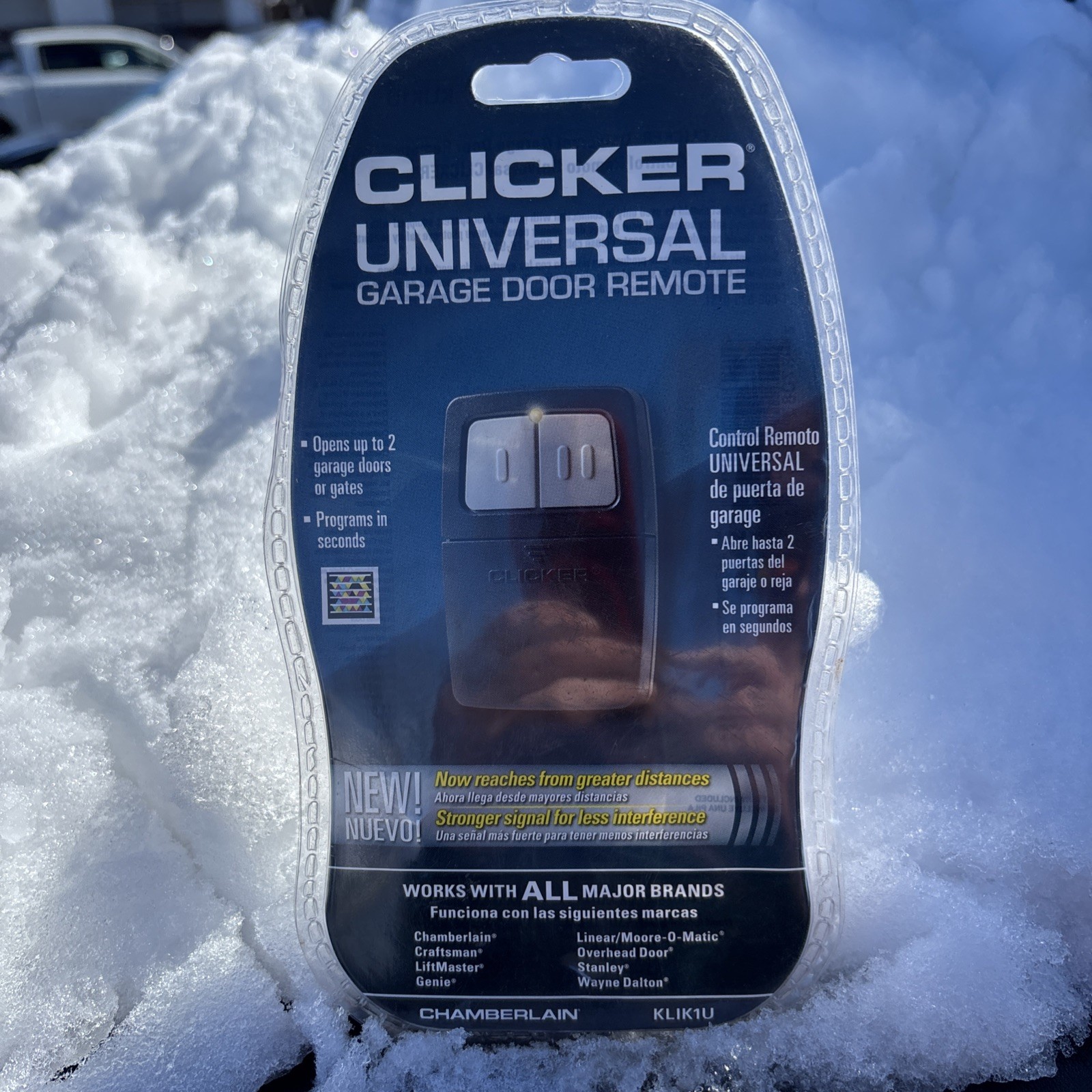 Chamberlain Clicker Universal Garage Door Remote Control KLIK1U NEW