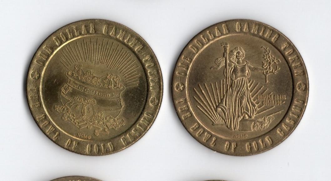 Bowl of Gold Cripple Creek Colorado $1 Brass Token
