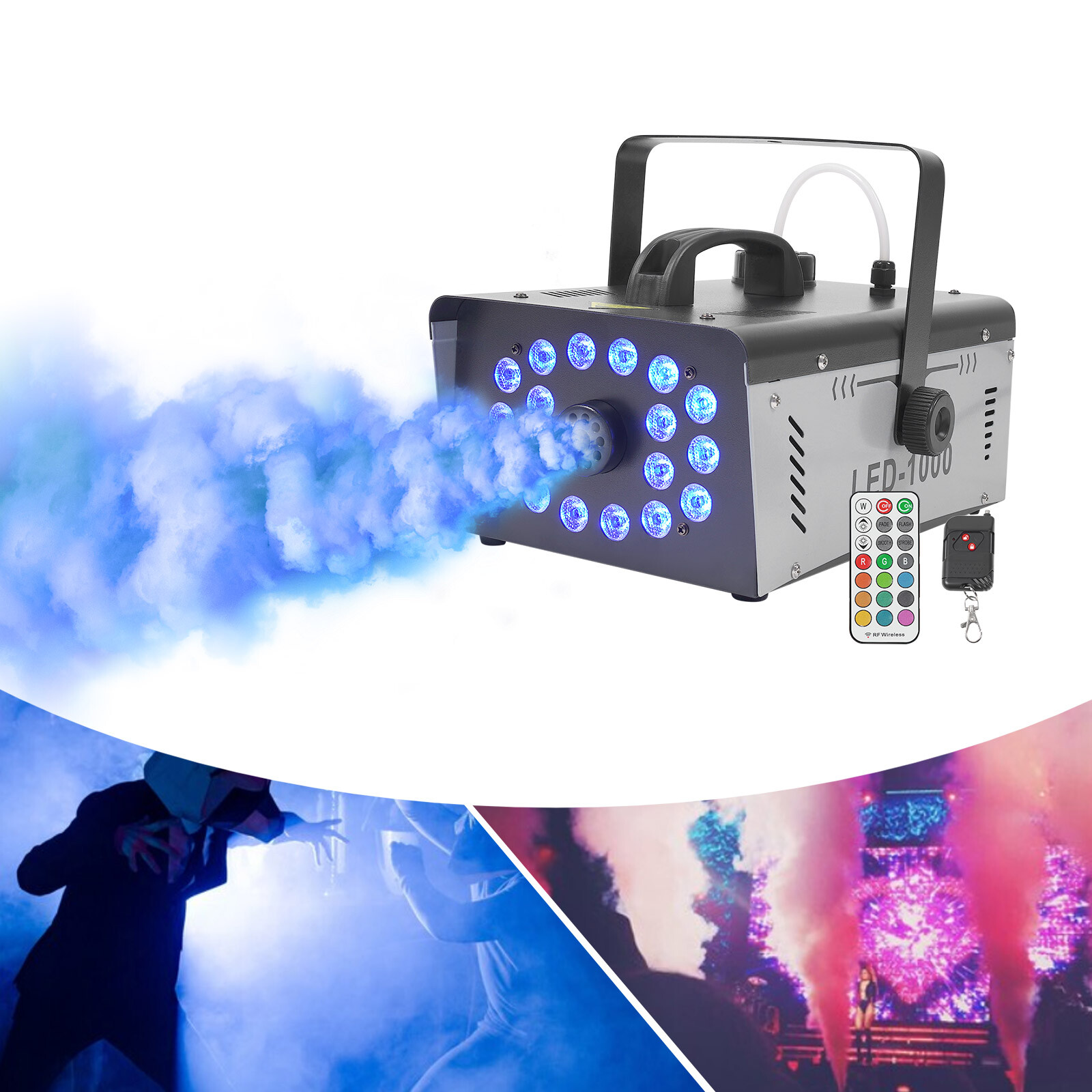1000W LED Fog Machine with Remote Control for Parties and Events