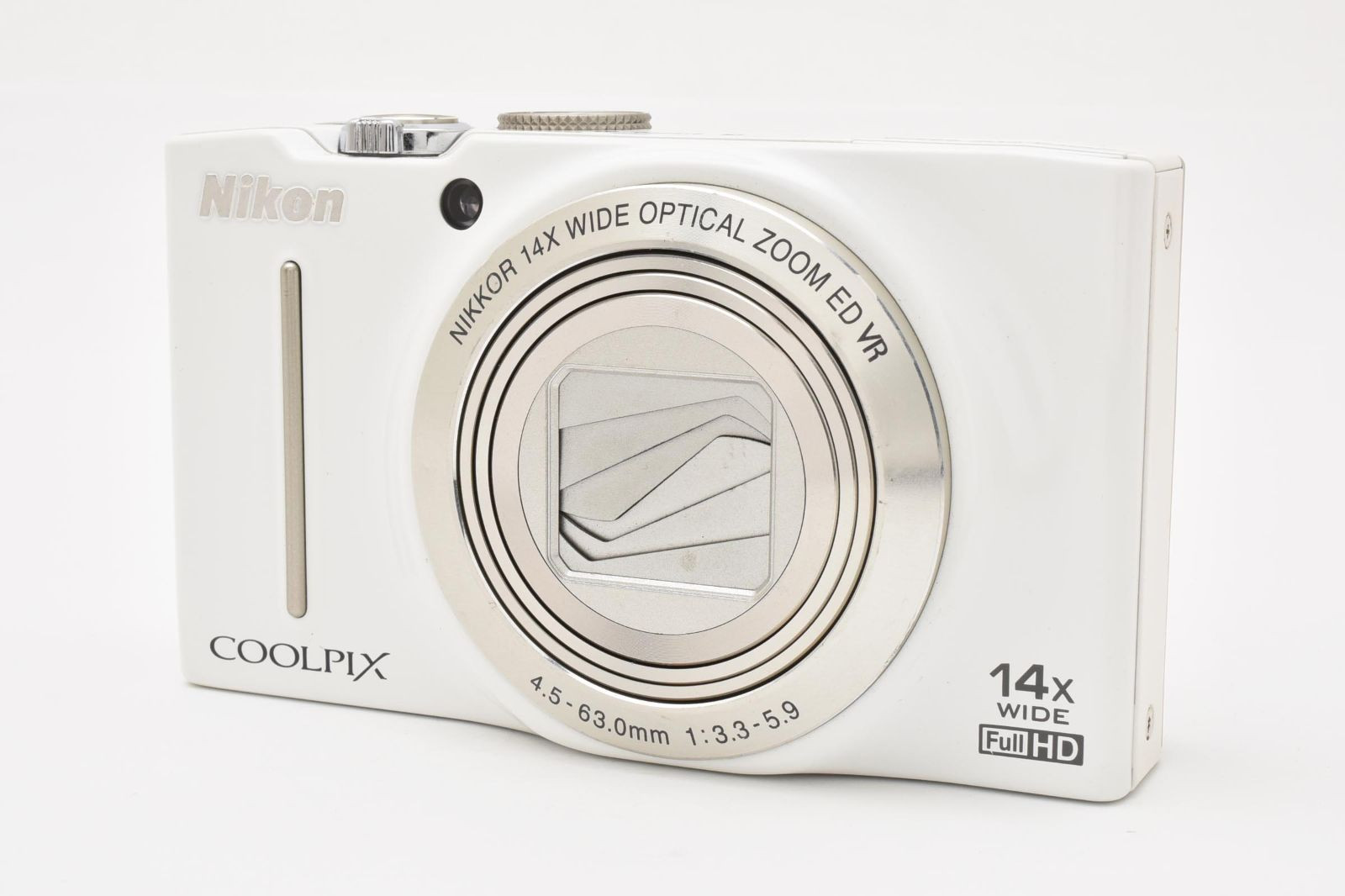 Nikon COOLPIX S8200 16.1MP 14x Compact Digital Camera white Tested from Japan