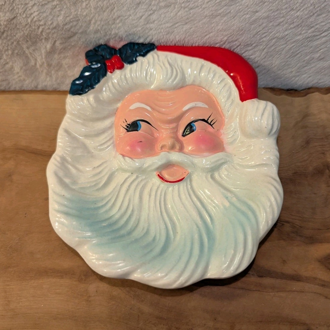 Wales Ceramic Santa Face Slip Casting Mold Made in Japan Holiday Craft Decor