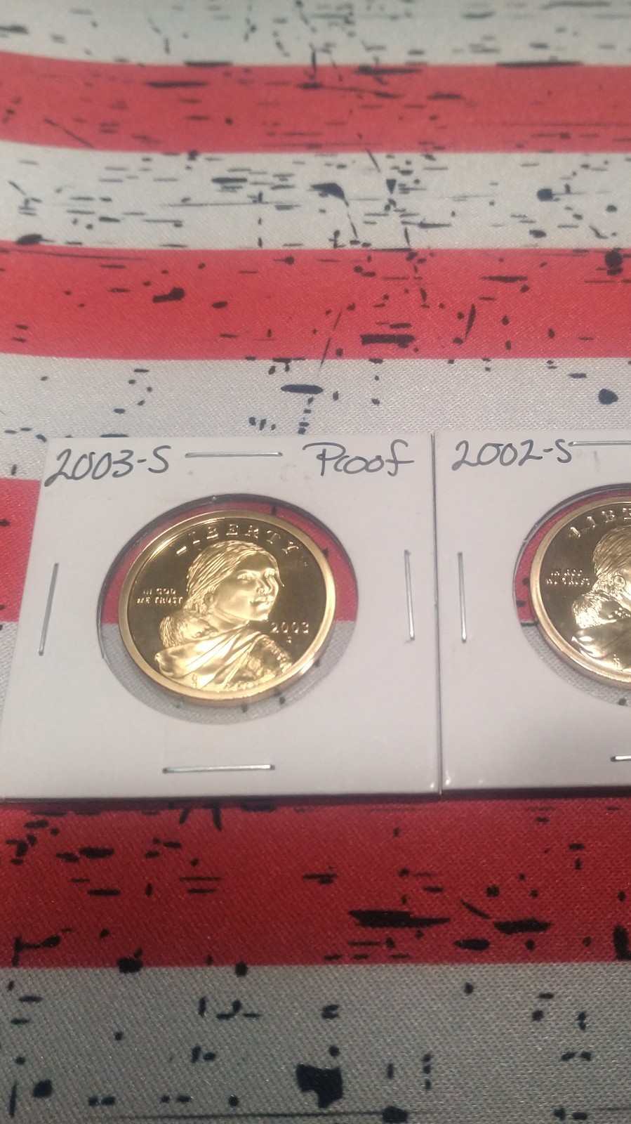 Sacagawea Proof $1 Native American Dollar 2002-S 2003-S San Francisco Mint Coins