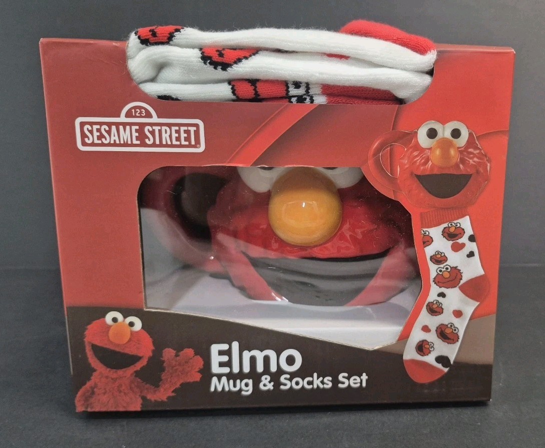 Sesame Street Sesame Street Elmo Faces Mug and Socks Set NEW IN BOX