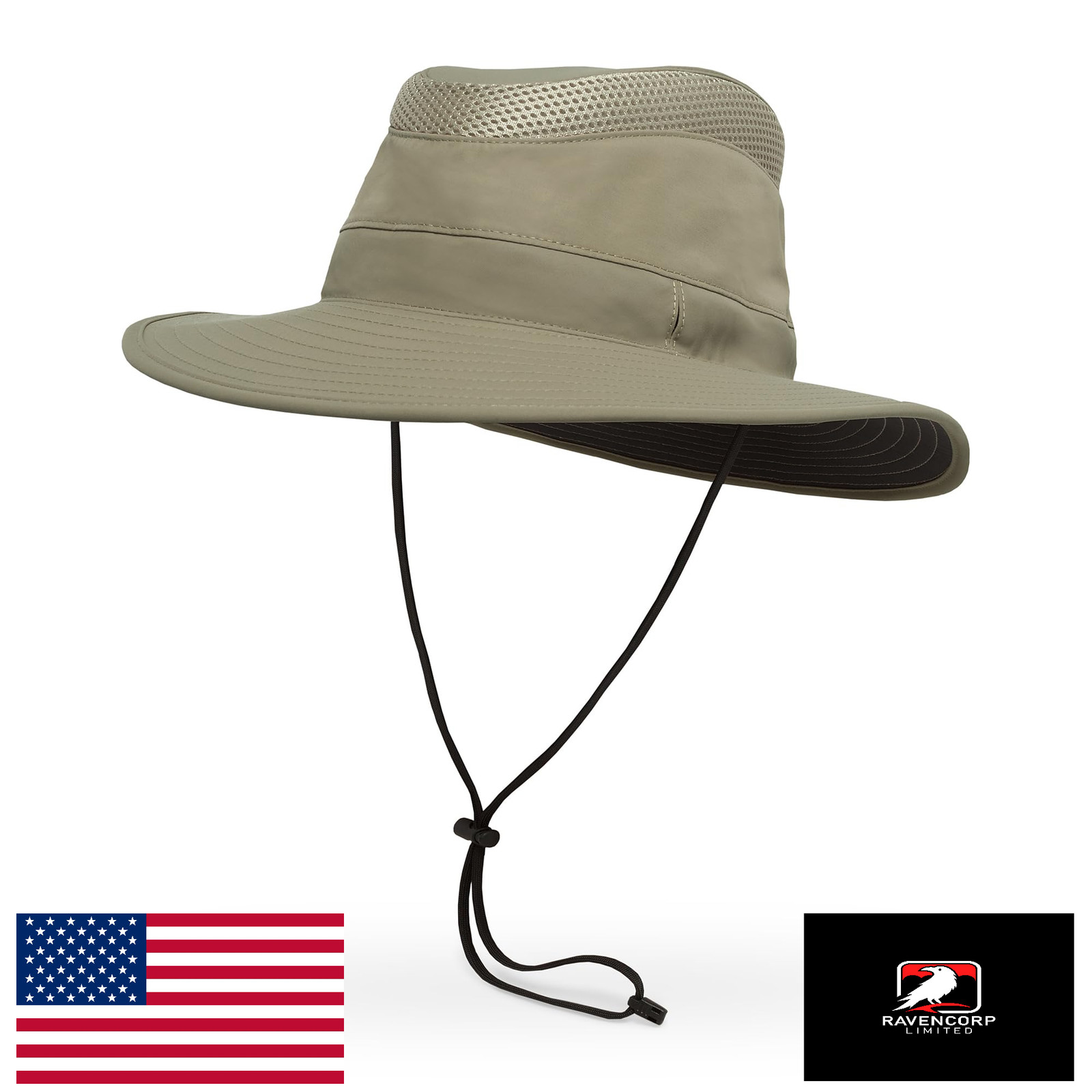 Sunday Afternoons Unisex Charter Hat - Sand/Black, M - UPF 50+ Sun Protection