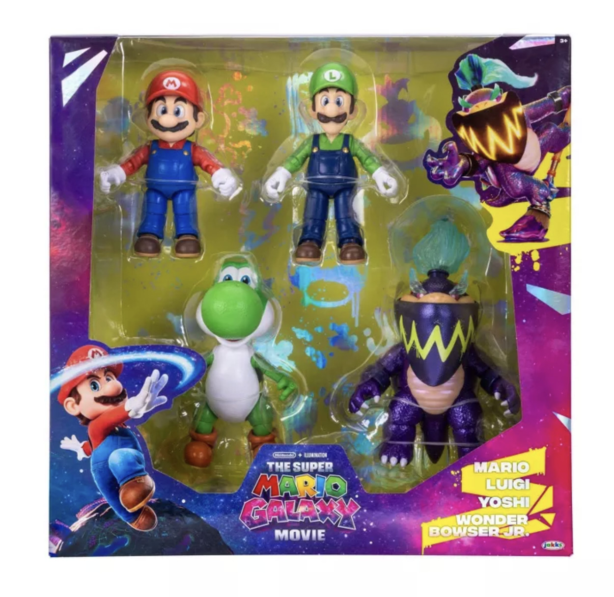 Super Mario Galaxy Movie Figure Multi Pack Mario Yoshi Bowser Jr Luigi Toy New