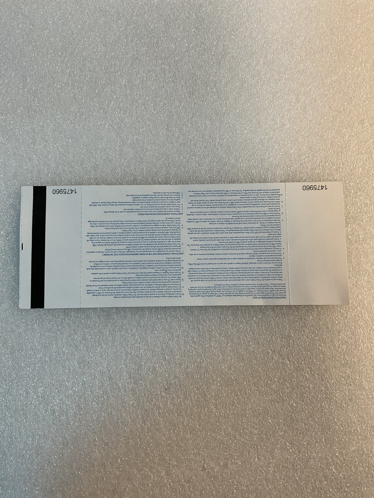 Skypark Observation Deck Singapore 2024 Ticket Stub Expired 