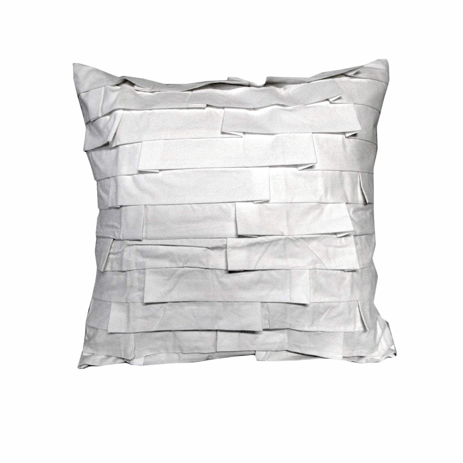 NNEDSZ Accessorize Pleats White 45x45 cm Square Filled Cushion