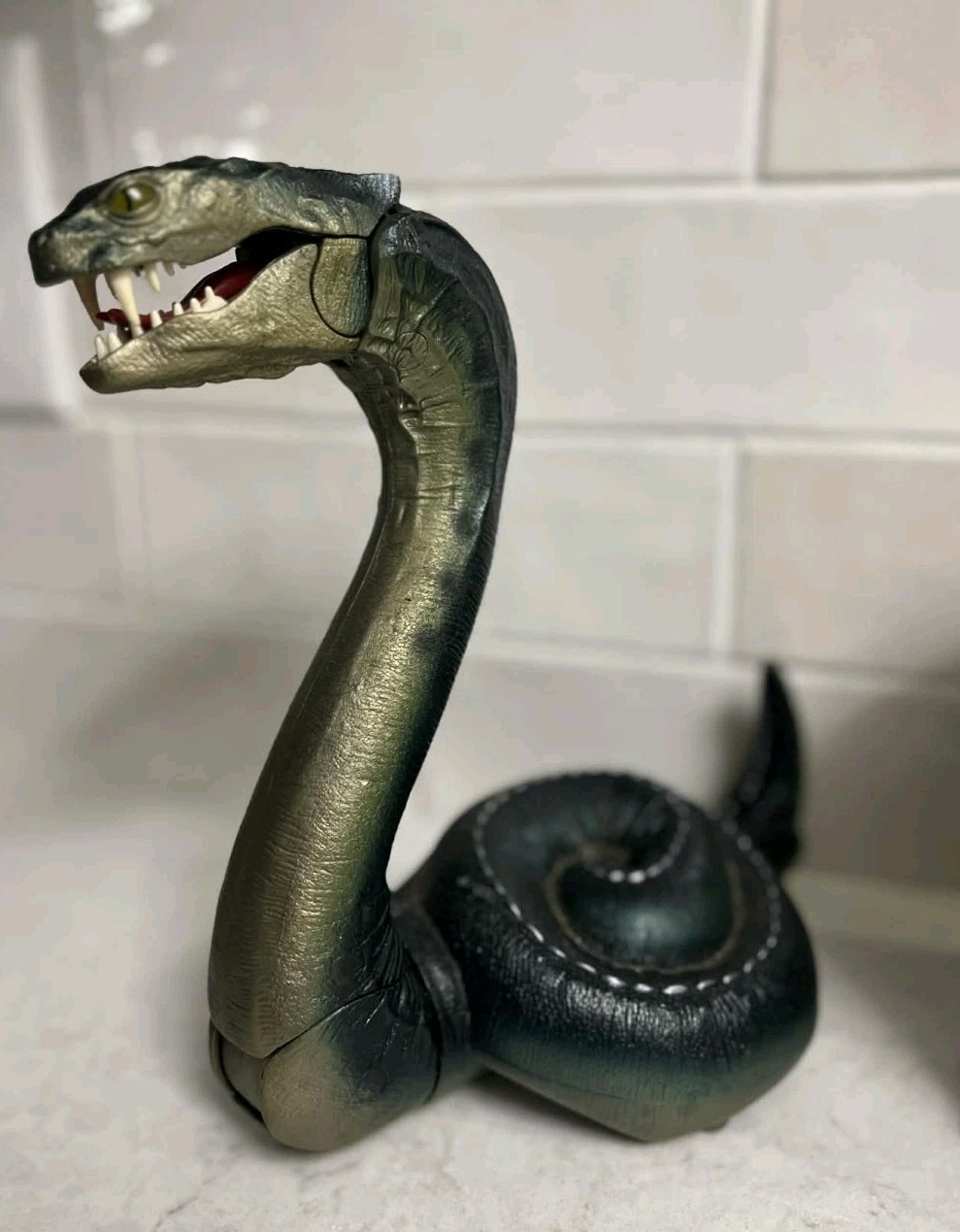 Harry Potter 2001 Basilisk Animatronic Toy Mattel Serpent Figure Rare WORKS