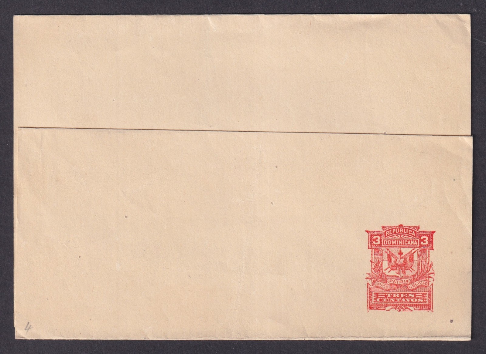 Dominican Republic Newspaper Wrapper 3c Unused