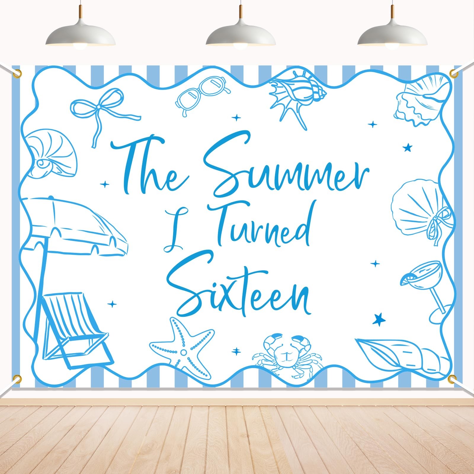 The Summer I Turned 16 Backdrop Pool Theme 16th Birthday Decor 7x5ft Party Pro