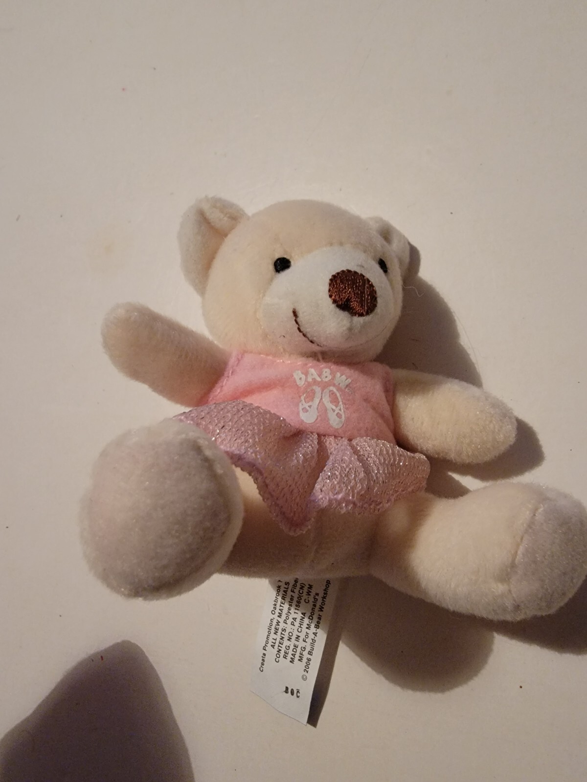 Build-A-Bear Velvet Teddy as a Ballerina 2006 McDonald Happy Meal Toy Plush