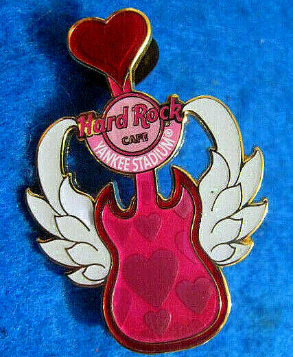 YANKEE STADIUM VALENTINE'S DAY WHITE ANGEL WINGS GUITAR 2012 Hard Rock Cafe PIN