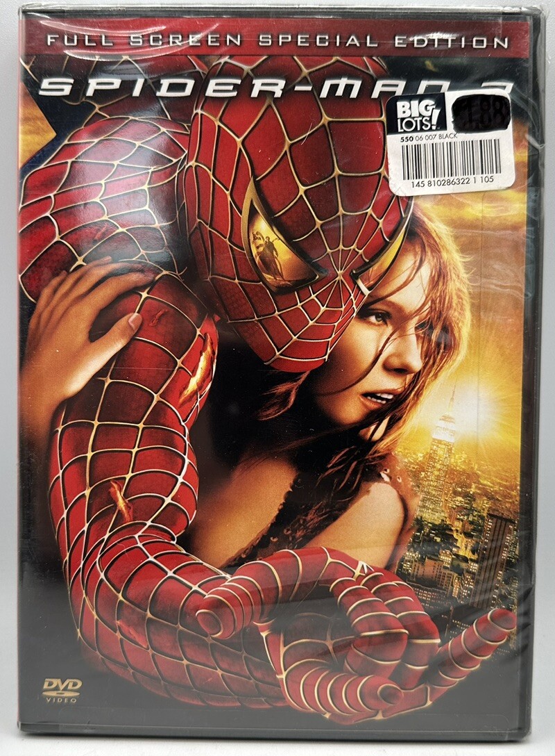 Spider-Man 2  DVD Full-Screen Special Edition Tobey Maguire Kristen Dunst 2004