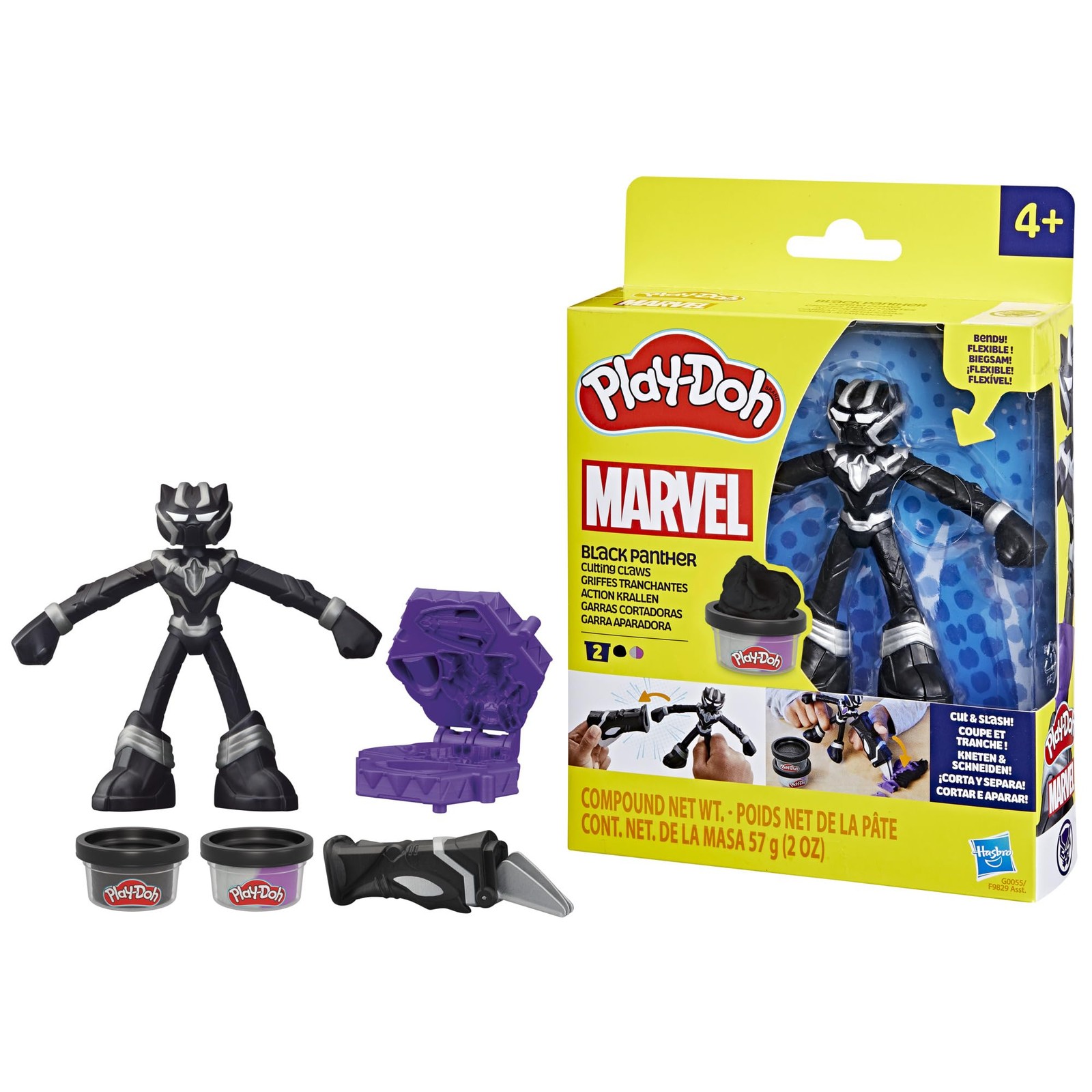 Play-Doh Marvel Black Panther Cutting Claws Action Figure Playset Age 4+
