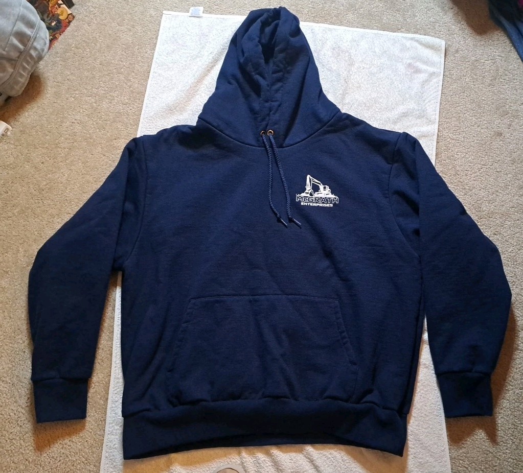 Vintage Camber Thermal Lined Sweatshirt Size 2XL Navy Blue Hoodie USA 90s