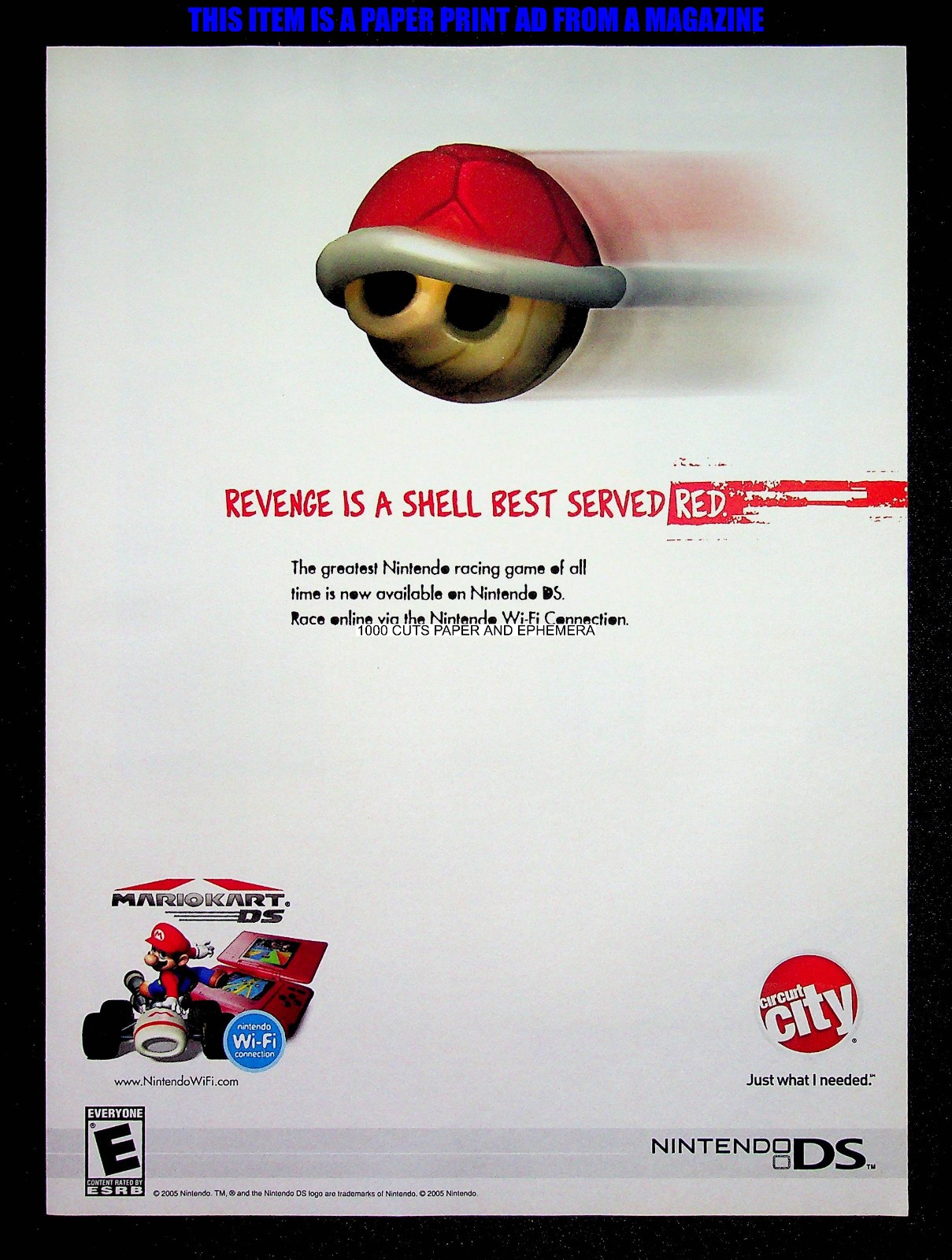 Mario Kart DS Nintendo 2005 Trade Print Magazine Ad Poster ADVERT