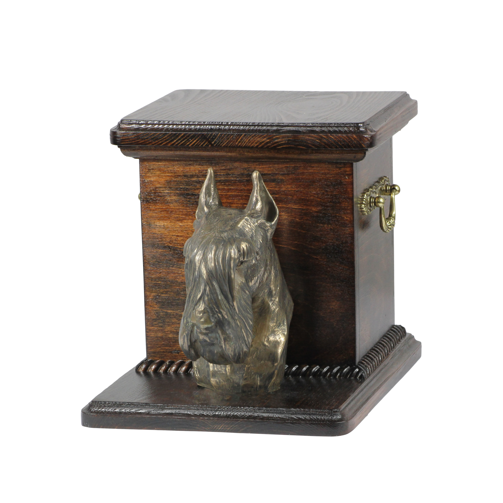 Schnauzer I Wooden Urn With Dog Art-Dog