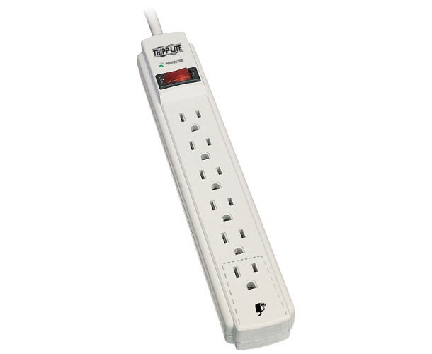 TRIPP LITE TLP608 6-Outlets Surge Suppressor - 6 x NEMA 5-15R - 1.88 kVA - 990 J