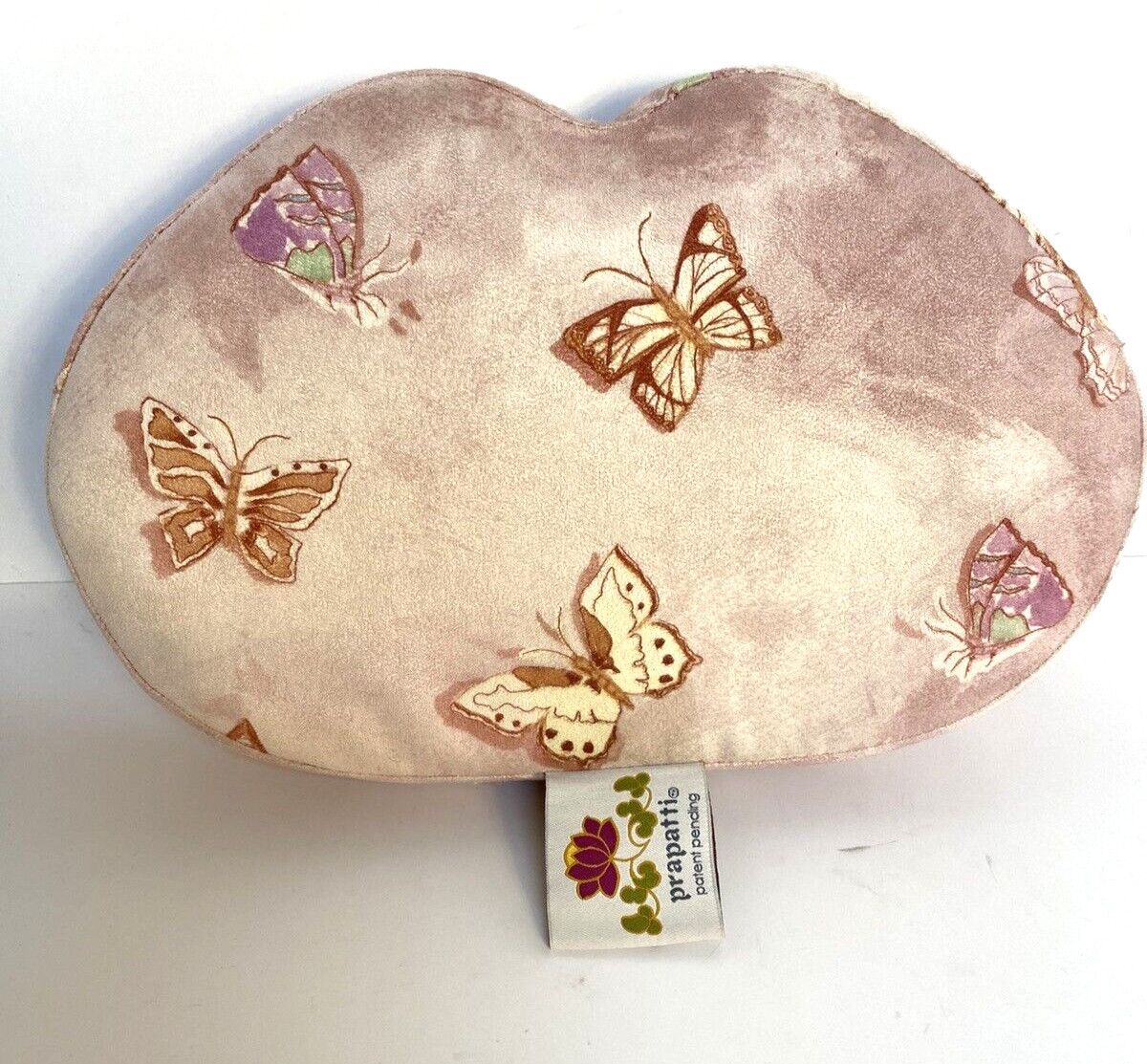 Prapatti brand Yoga Meditation Prop Pillow 2.5" butterfly design EUC!
