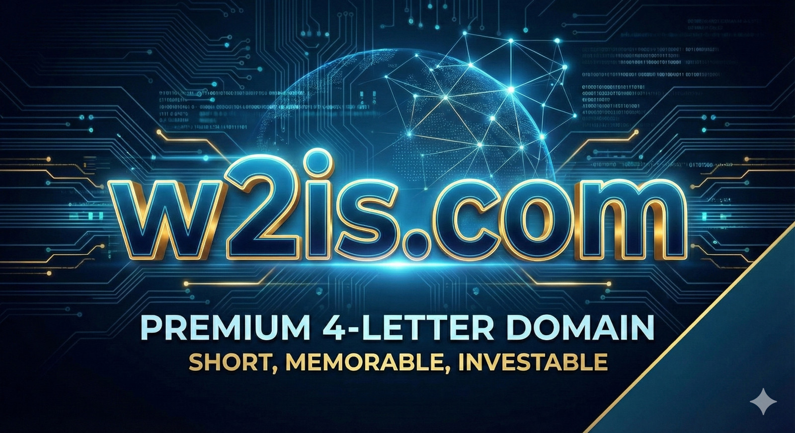 Premium 4-Letter Domain: w2is.com - Rare, Short .com Name for Investment