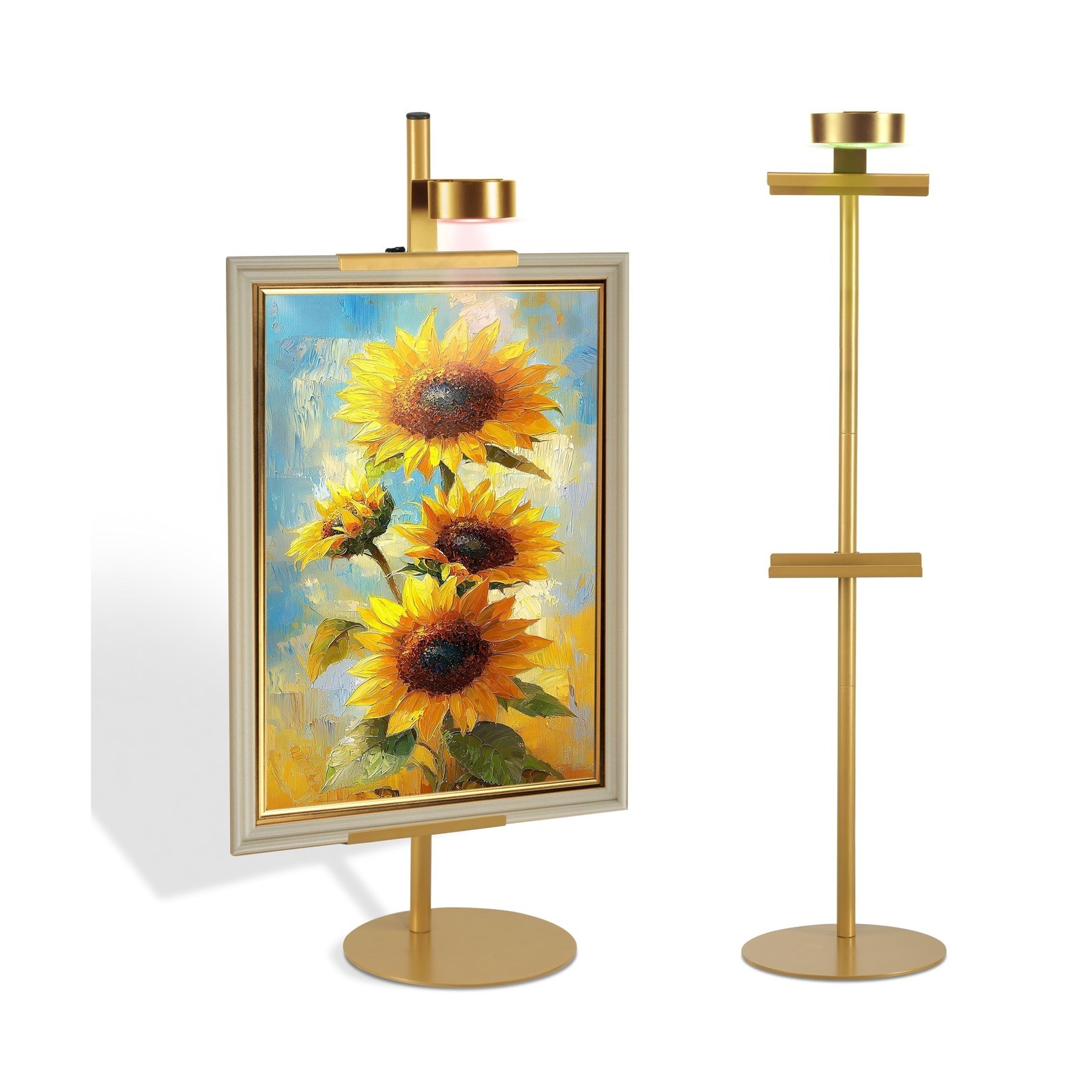 Adjustable Desktop Photo Frame Stand with Magnetic Wall Painting Light, Holds...