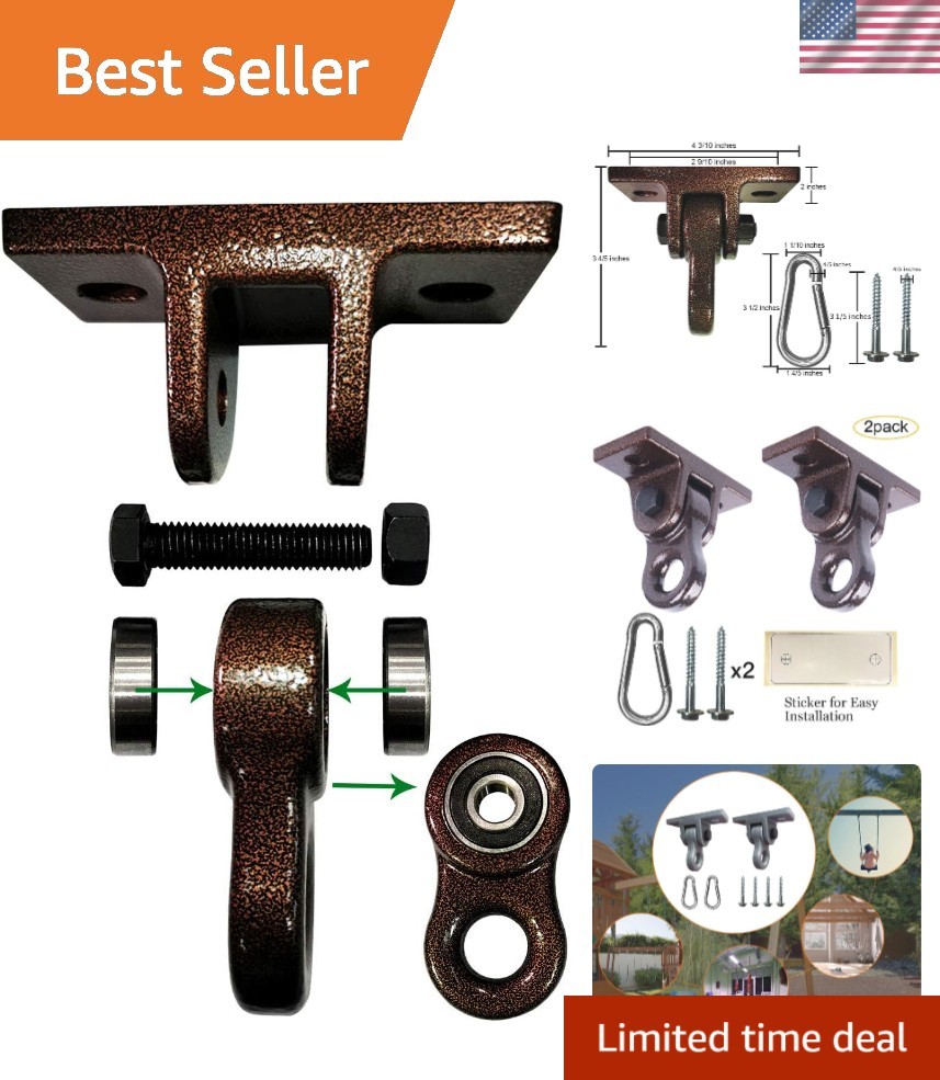 Heavy Duty Bronze Swing Hangers Screws Bolts Included Over 5000 lb Capacity P...