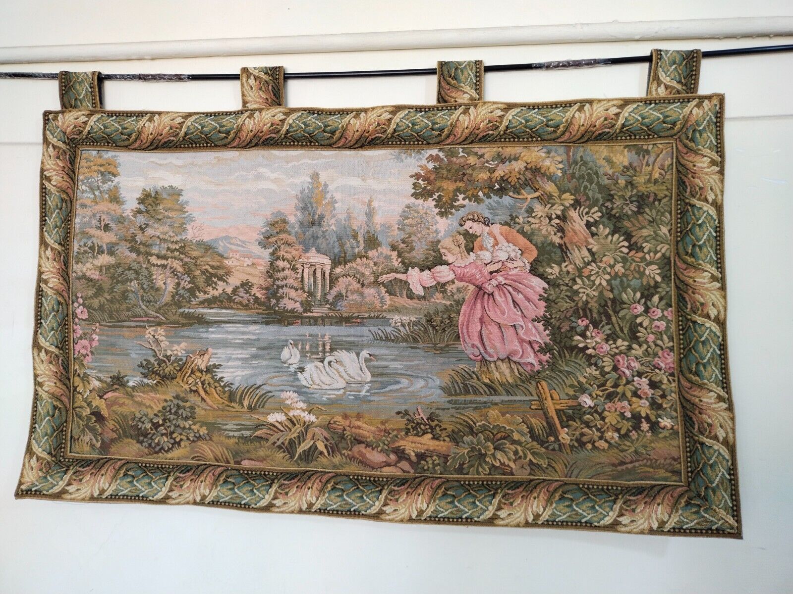 vintage french Aubusson tapestry wall hanging tapestries pictorial home decor