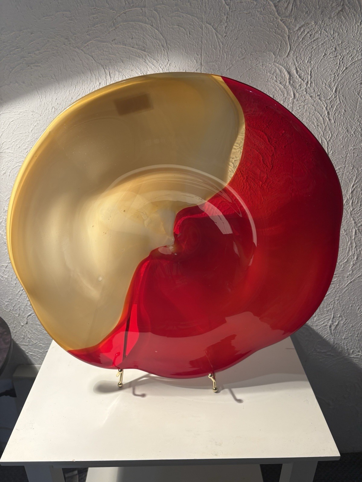 Bombay company red & Amber Decorative Glass Bowl