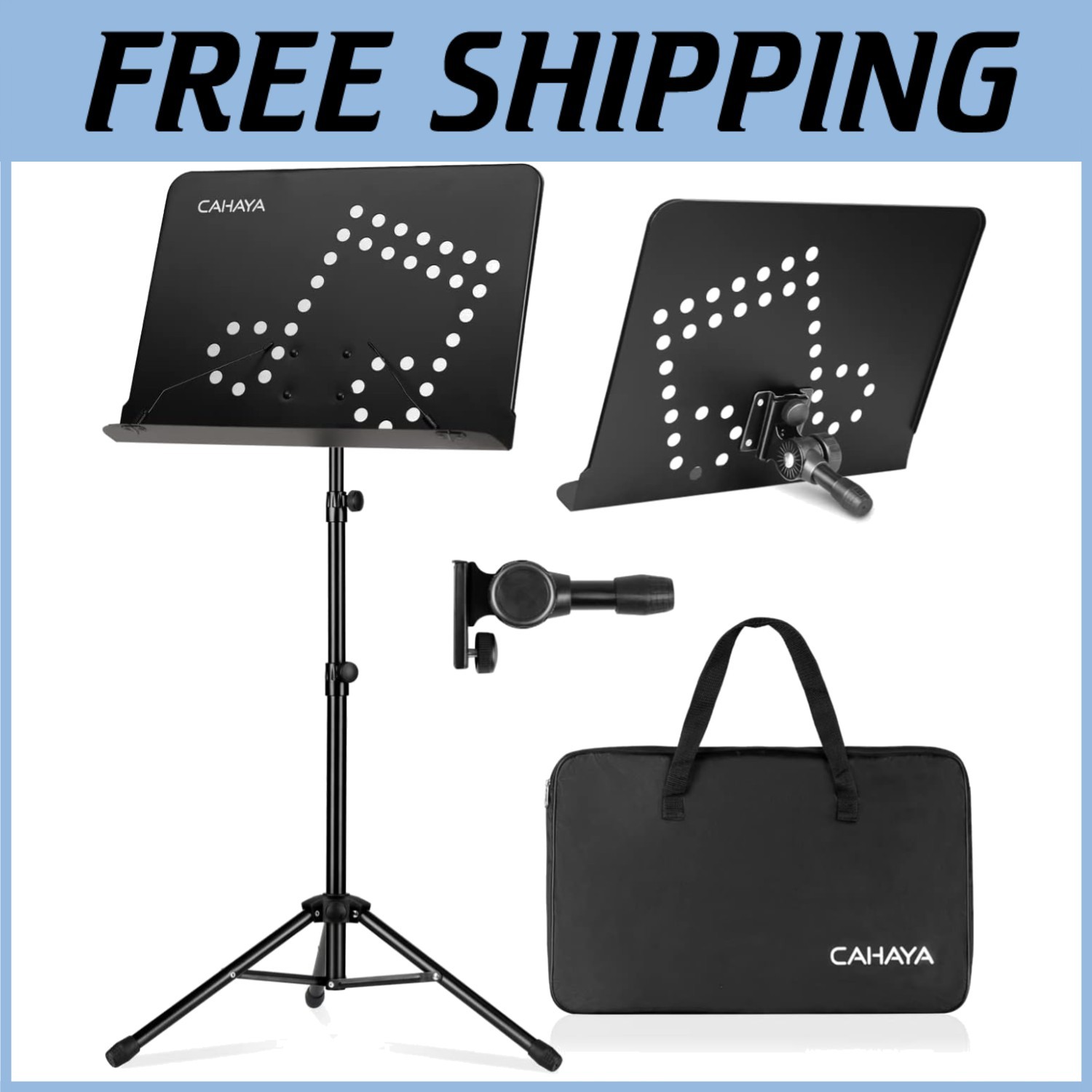 Portable 3-in-1 Sheet Music Stand & Desk Stand