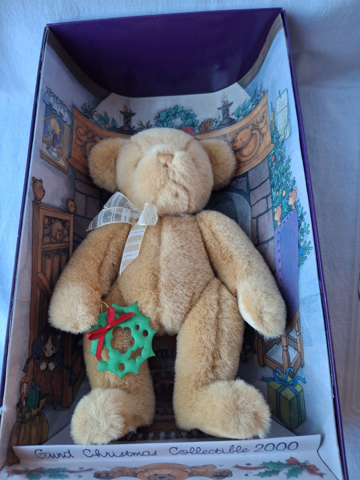 2000 Gund Christmas Collectible Bear Yulebeary Holiday #8900 9ins Open Package