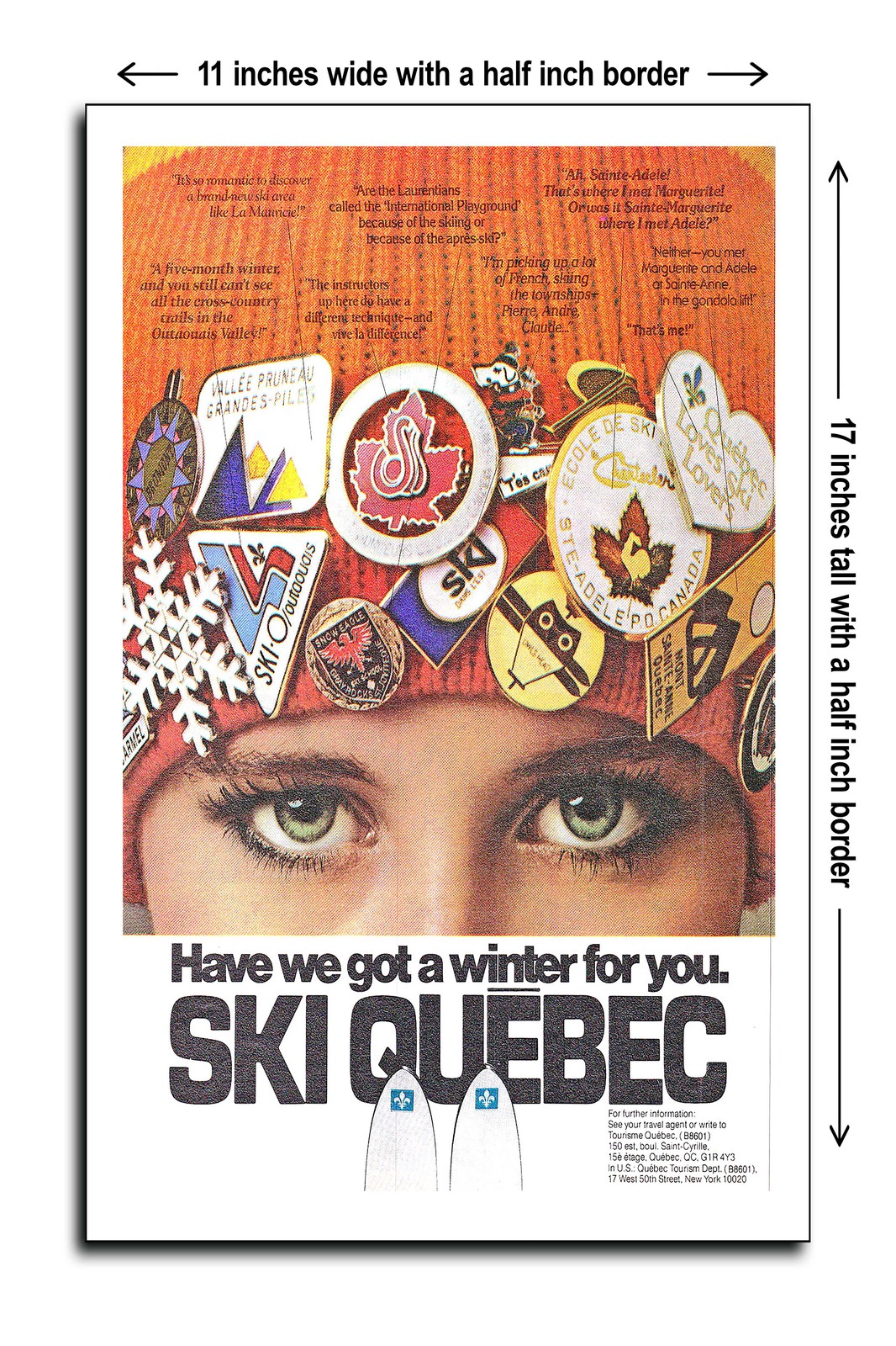1979 Ski Quebec - 11x17 Poster