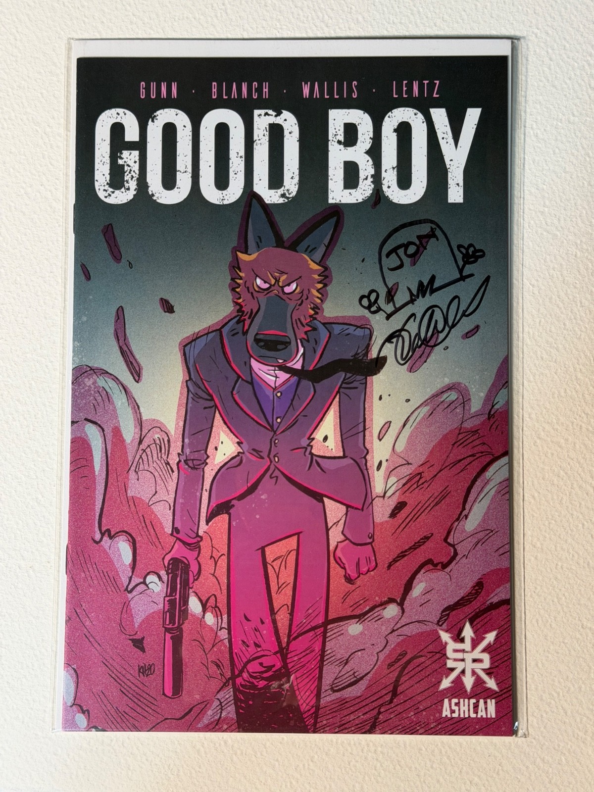 Good Boy #0 Ashcan. Signed/ Remarked w/ COA. Source Point Press John Wick Homage