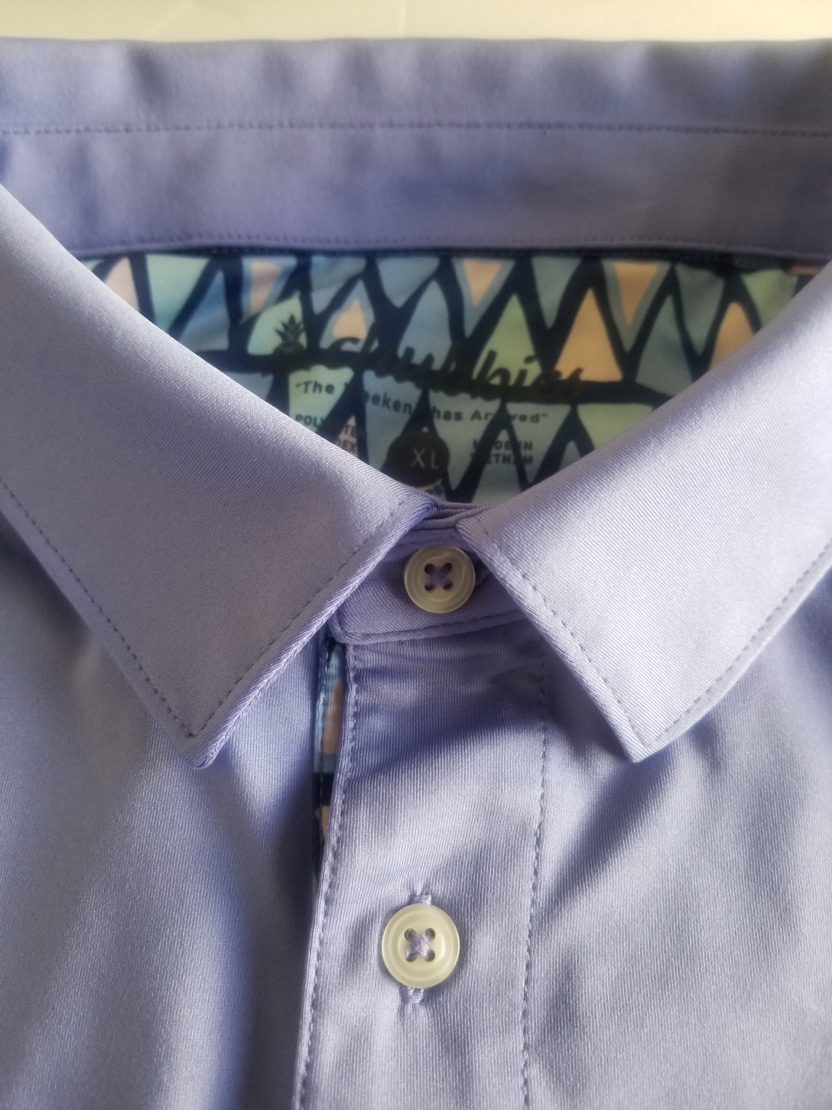 Chubbies Performance Polo Men's XL Lilac Short Sleeve