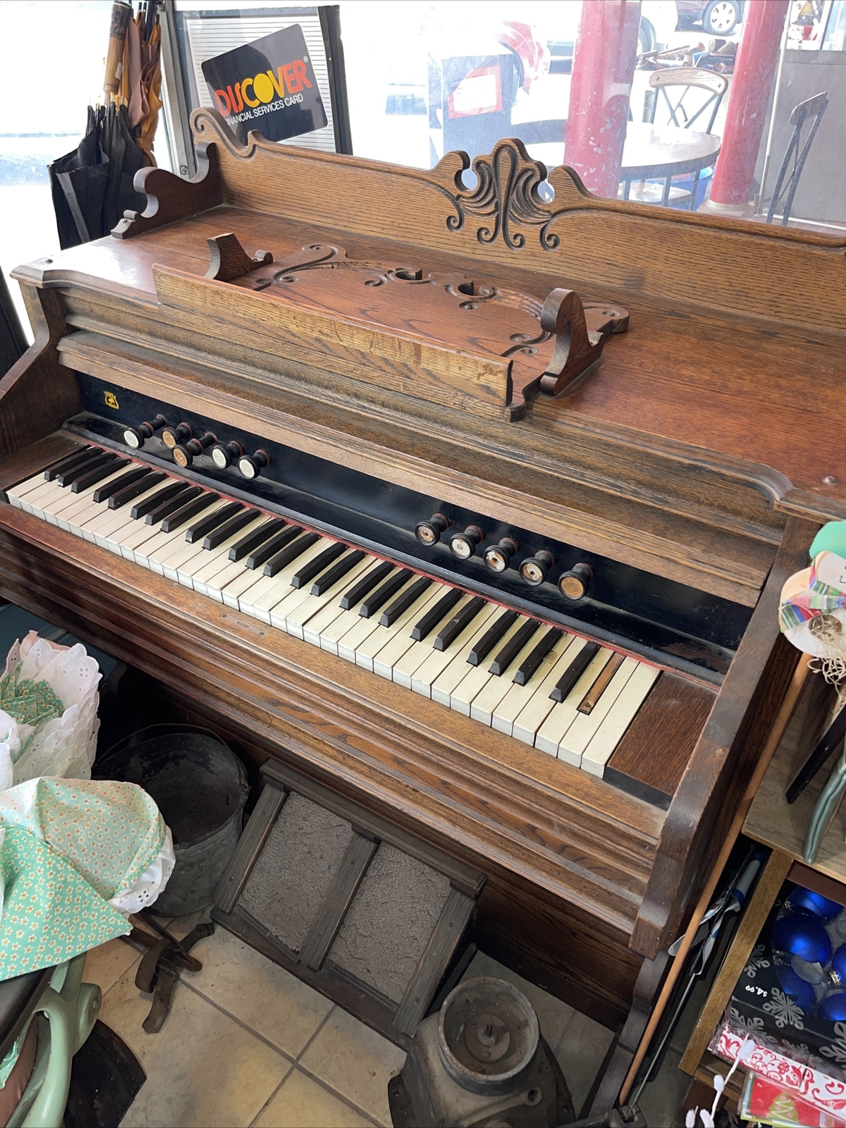 Vintage antique  Pump Organ Clone Piano Co.