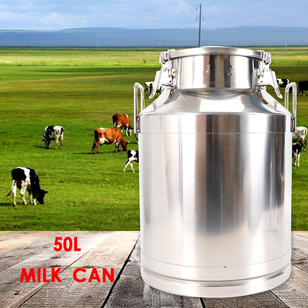 304 Stainless Steel Milk Can 50L 13.25 Gallon Milk Bucket Wine Pail Bucket