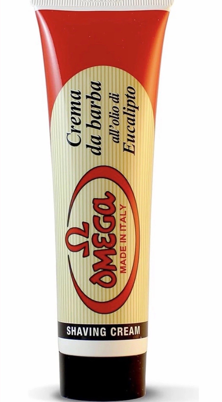 Omega Eucalyptus enriched Italian imported shaving cream tube 100 ml 3,52oz