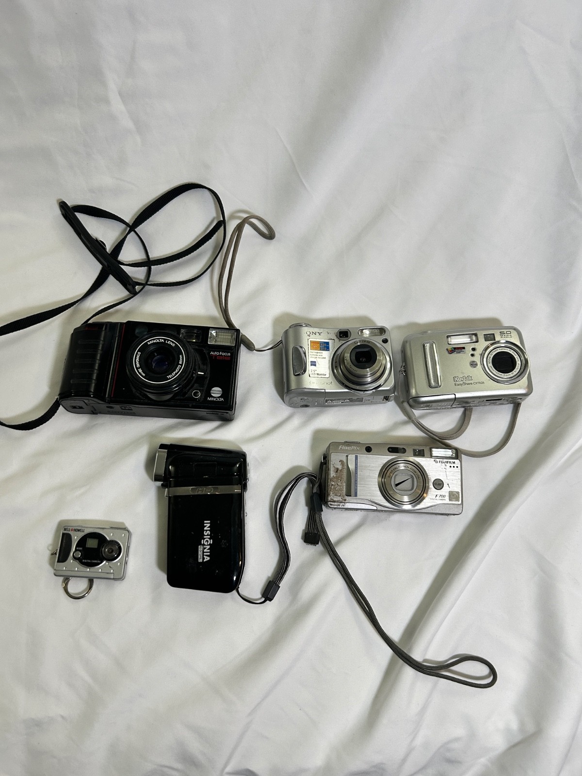 cameras 6 lot miscellaneous parts/or fix