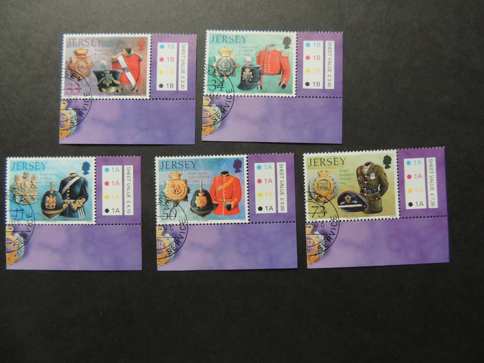 2005 Jersey Militia Set SG1253-1257 Fine Used