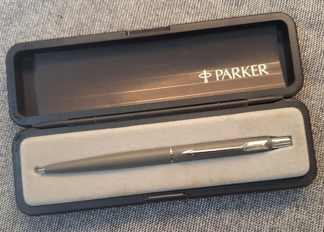 Parker Classic Gray w/Chrome Trim Ballpoint USA Made New in Box Scarce Color