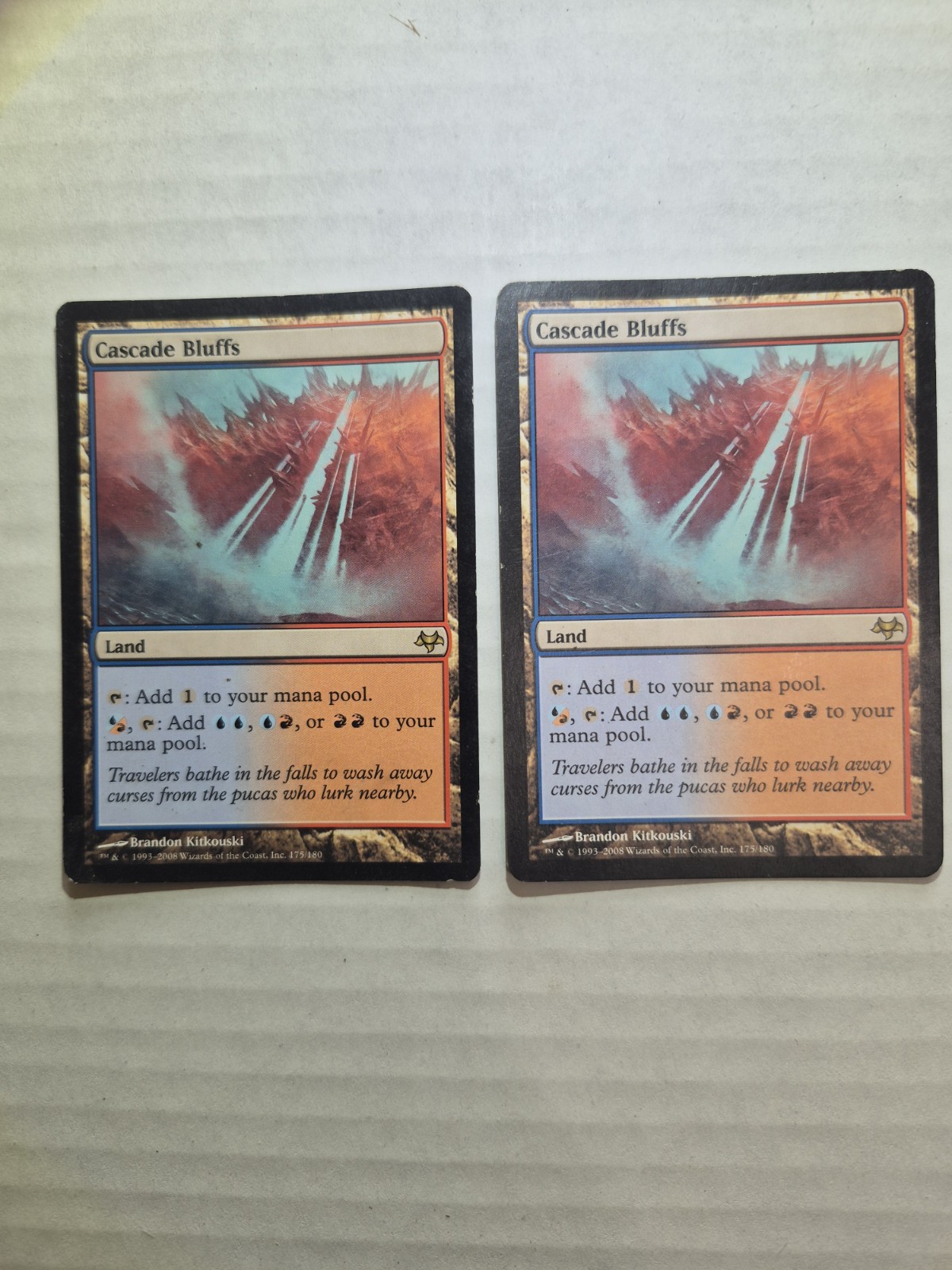 2 X MTG Magic the Gathering Cascade Bluffs (175/187) Eventide LP