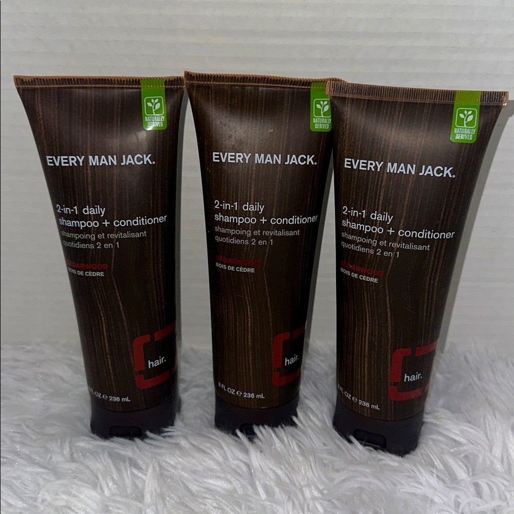 Every Man Jack Cedarwood 2 in 1 Daily Shampoo and Conditioner Gift Set NEW
