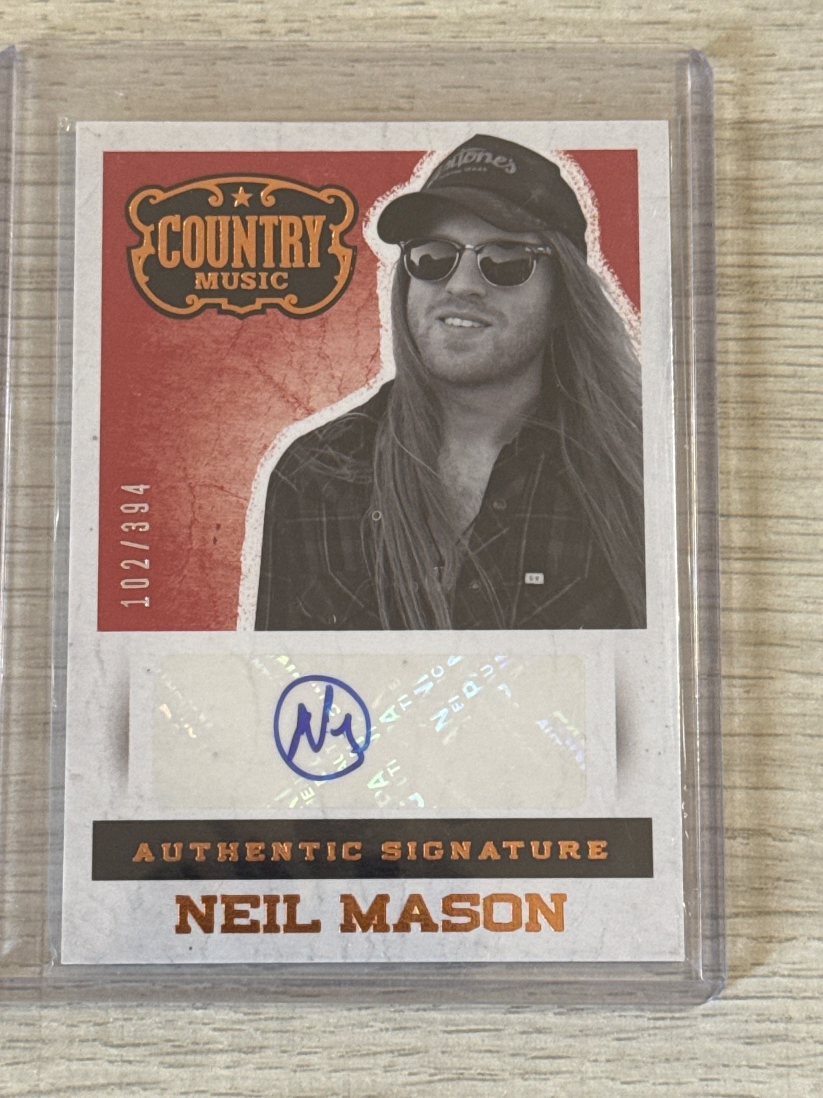 Neil Mason Authentic Signature – Country Music Auto /394 Hard signed Neil Mason