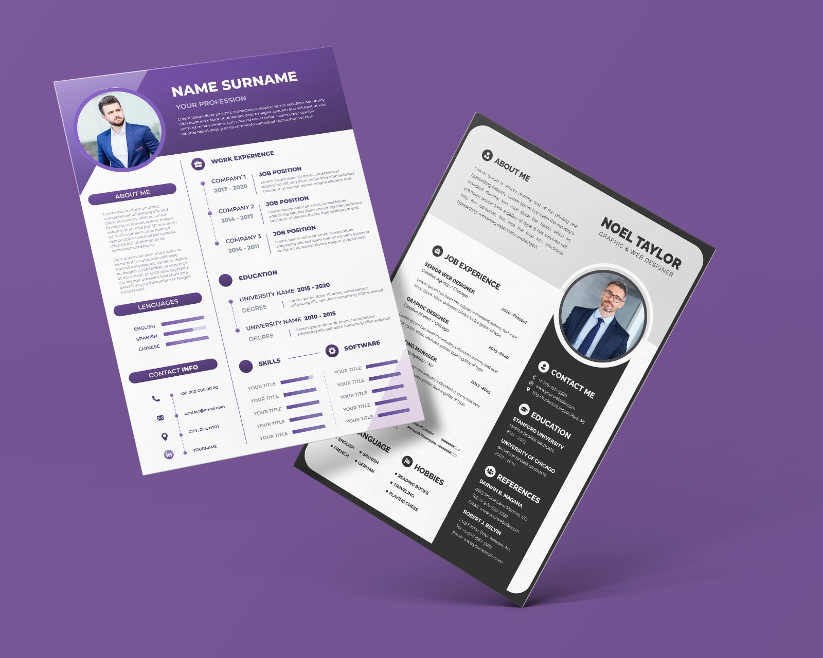 Professional Resume Template | Modern Clean Design | 1 Free Edit